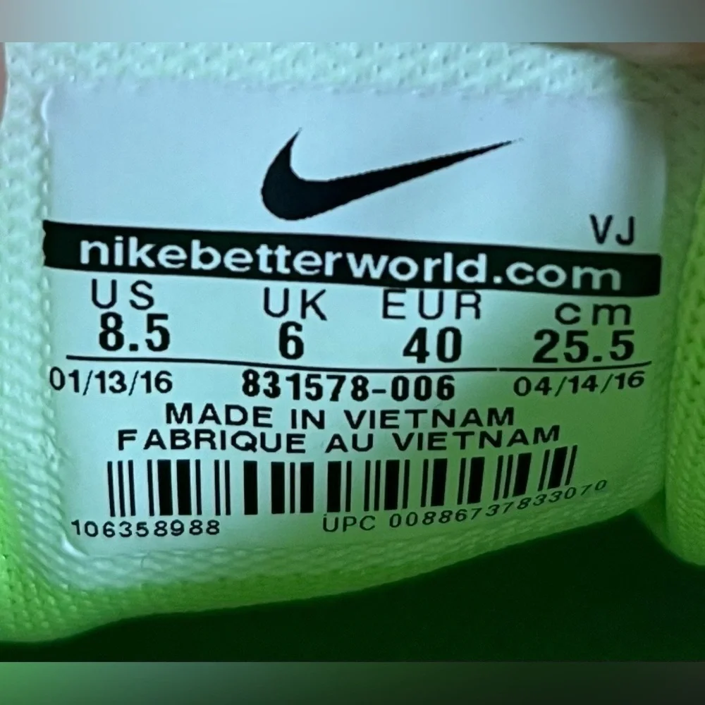 Nike Flex Trainer 6 Womens Sz 8.5 Training Shoes Sneakers Gray Green 831578-006